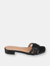 Load image into Gallery viewer, Dana Black Flat Sandals