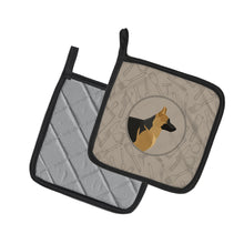 Load image into Gallery viewer, German Shepherd In the Kitchen Pair of Pot Holders