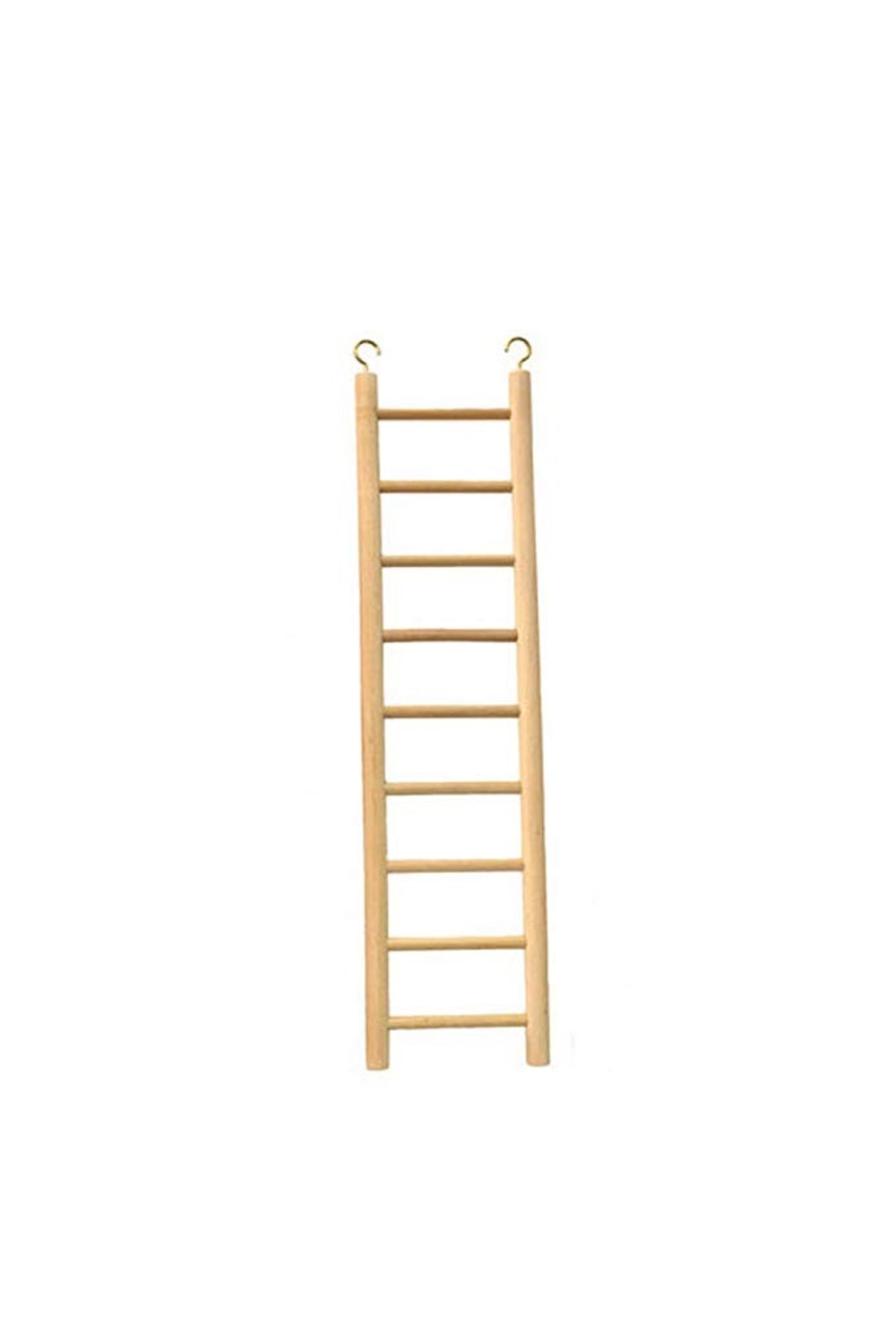 Beaks Wooden Budgie 9 Step Toy Ladder (Beige) (15 inch)
