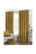 Load image into Gallery viewer, Riva Paoletti Verona Eyelet Curtains (Ochre) (90 x 72in)