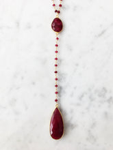 Load image into Gallery viewer, Diana Montecito Necklace in Ruby with Ruby Drop