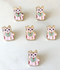 Lucky Cat Enamel Pin