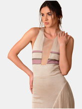 Load image into Gallery viewer, Anabella Asymmetric Knit Dress With Back-Strap Detail