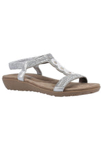 Load image into Gallery viewer, Womens/Ladies Tabitha Slip On Sandal - Silver