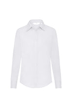 Load image into Gallery viewer, Fruit Of The Loom Ladies Lady-Fit Long Sleeve Poplin Shirt (White)