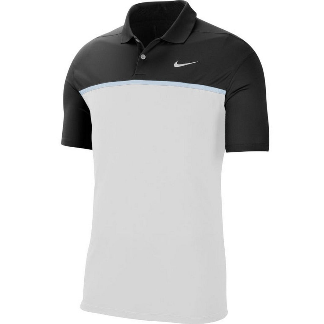 Nike Mens Victory Colour Block Polo Shirt (Black/White/Sky Grey)