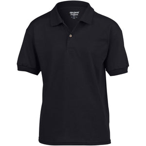 Gildan DryBlend Childrens Unisex Jersey Polo Shirt (Pack of 2) (Black)