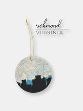 Load image into Gallery viewer, Richmond, Virginia City Skyline With Vintage Richmond Map