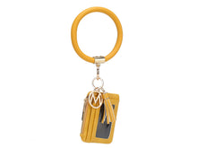 Load image into Gallery viewer, Jordyn Vegan Leather Bracelet Keychain With A Credit Card Holder