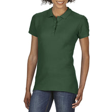 Load image into Gallery viewer, Gildan Softstyle Womens/Ladies Short Sleeve Double Pique Polo Shirt (Forest Green)