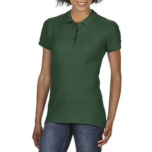 Gildan Softstyle Womens/Ladies Short Sleeve Double Pique Polo Shirt (Forest Green)