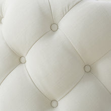 Load image into Gallery viewer, Alzbeta Linen Allover Tufted Round Cocktail Ottoman