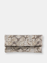 Load image into Gallery viewer, Mollie Cross-Body Convertible Clutch: Camel Snake