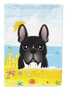 11 x 15 1/2 in. Polyester French Bulldog Summer Beach Garden Flag 2-Sided 2-Ply