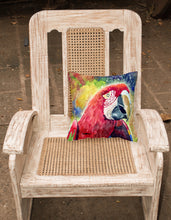 Load image into Gallery viewer, 14 in x 14 in Outdoor Throw PillowBird - Parrot Fabric Decorative Pillow