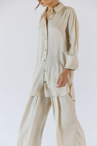 Boyfriend Shirt - Satin Tencel