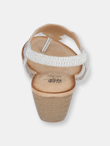 Billie Silver Wedge Sandals