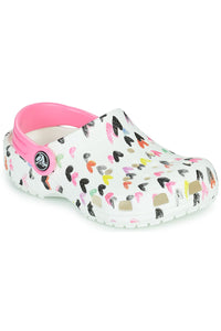 Crocs Childrens/Kids Classic Heart Clogs (White/Pink)