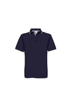 Load image into Gallery viewer, B&amp;C Mens Safran Sport Plain Short Sleeve Polo Shirt (Navy/White)