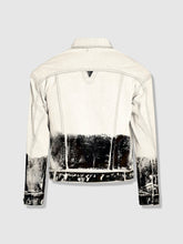 Load image into Gallery viewer, Shorter Off-White Denim Jacket with Midnight Oil Foil