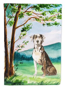 Under The Tree Catahoula Leopard Dog Garden Flag 2-Sided 2-Ply