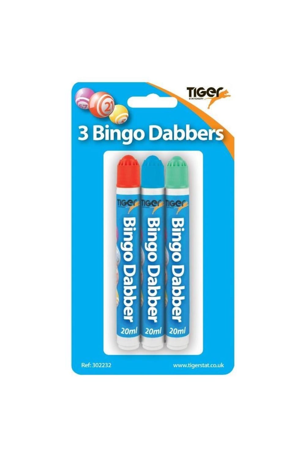 Tiger Stationery Bingo Dabber (Pack of 3) (Red/Blue/Green) (One Size)