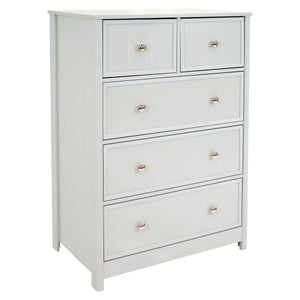 Beadboard Vertical Dresser with 5 Drawers - Gray - 43.5 in