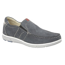 Load image into Gallery viewer, Mens Twin Gusset Panel Casual Shoes - Navy
