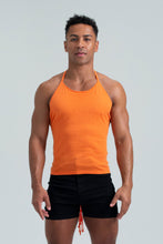 Load image into Gallery viewer, Self-Tie Halter Knit Tank with Back Straps