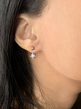 Load image into Gallery viewer, Little Star North Star Diamond Stud Earrings in Sterling Silver
