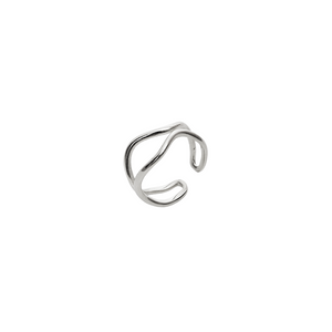 Wavy Lines Sterling Silver Wave Ring