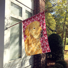 Load image into Gallery viewer, 28 x 40 in. Polyester Golden Retriever Hearts Love Valentine&#39;s Day Flag Canvas House Size 2-Sided Heavyweight