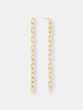 Load image into Gallery viewer, Elongated Chain Link Earrings Long