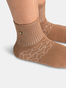 Bamboo Socks | Uptown Quarter Crew | Toasted Coconut