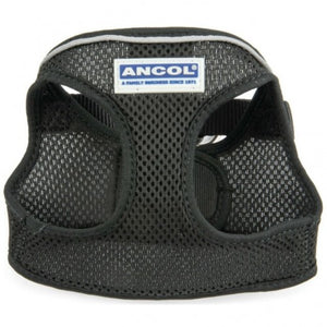 Ancol Step-in Mesh Dog Harness (Black) (M)