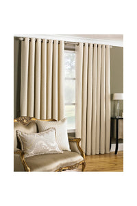 Riva Home Devere Ringtop Curtains (Cream) (66 x 90 inch)