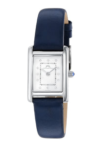 Karolina Women's Diamond Watch with Blue Leather Band, 1081BKAL