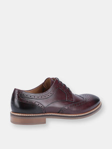 Mens Bryson Leather Shoes (Bordeaux Red)