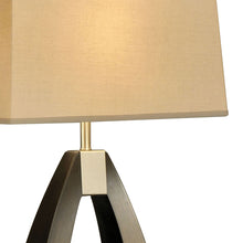 Load image into Gallery viewer, Nova of California Trina 30&quot; Table Lamp in Pecan Woodand Brushed Nickel with 3-Way Rotary Switch