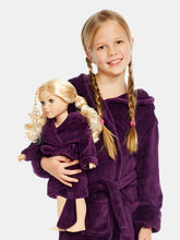 Load image into Gallery viewer, Girl And Doll Fleece Hooded Robe Colors