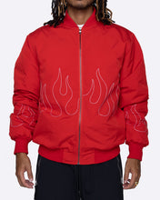Load image into Gallery viewer, Flame Stitch Bomber Jacket