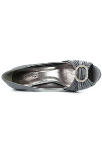 Womens/Ladies Sienna Diamante Court Shoes - Dark Grey