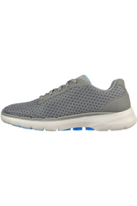 Womens/Ladies GOwalk 6 Iconic Vision Sneakers (Gray/Blue)