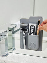 Load image into Gallery viewer, Grey Silicone Waterproof Toothbrush Razor Holder Organizer for Shower Bathroom