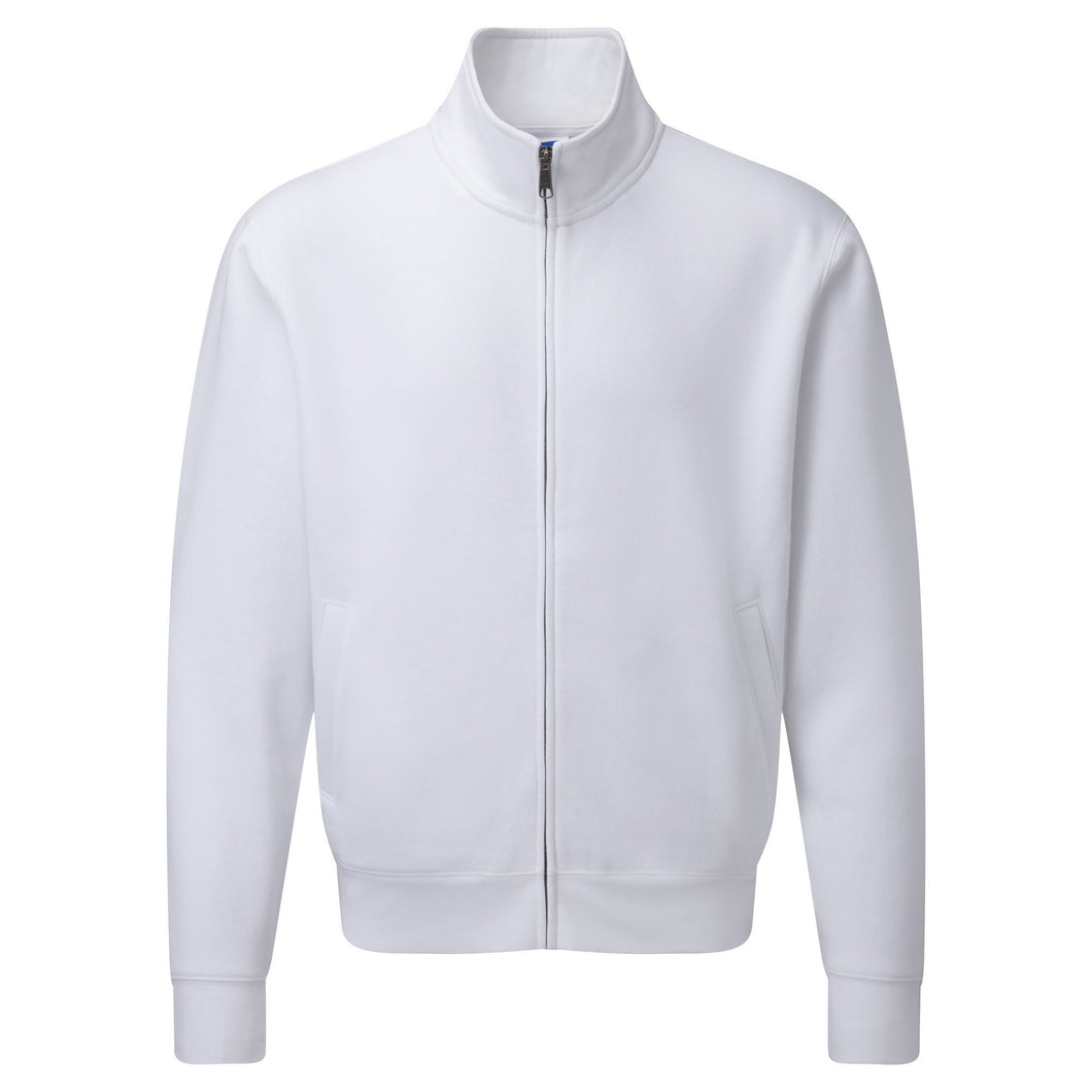 Russell Mens Authentic Full Zip Sweatshirt Jacket (White)