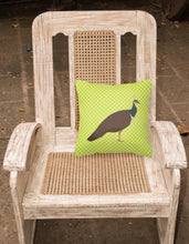 Load image into Gallery viewer, 14 in x 14 in Outdoor Throw PillowIndian Peahen Peafowl Green Fabric Decorative Pillow