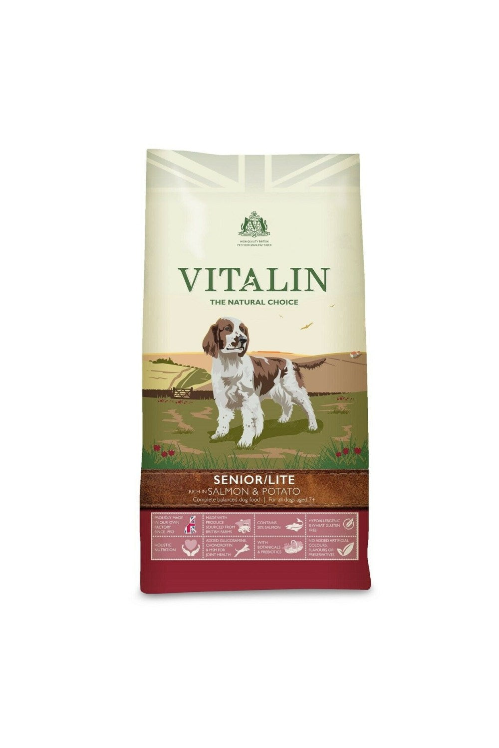 Vitalin Natural Senior Lite Dry Dog Food (Salmon & Potato) (4.4lbs)