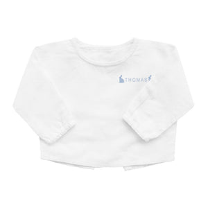 Boys White Shirt + Pale Blue Gift Set