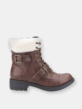 Load image into Gallery viewer, Womens/Ladies Travis Ankle Boots (Brown/White)