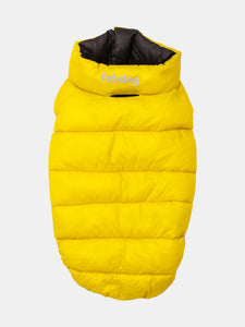 Yellow and Grey Pack N' Go Reversible Puffer